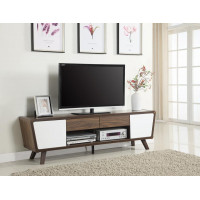 Coaster Furniture 700793 2-drawer TV Console Dark Walnut and Glossy White